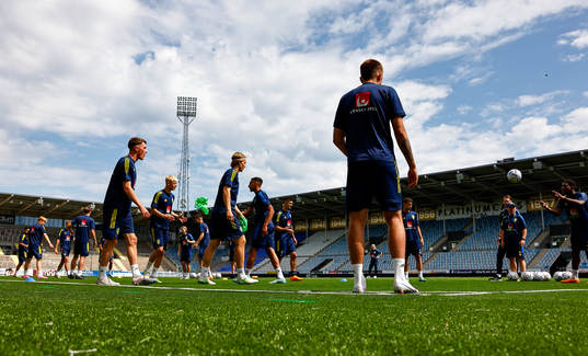 During training with the Swedish national U21 team