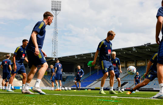 During training with the Swedish national U21 team