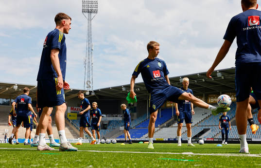 During training with the Swedish national U21 team