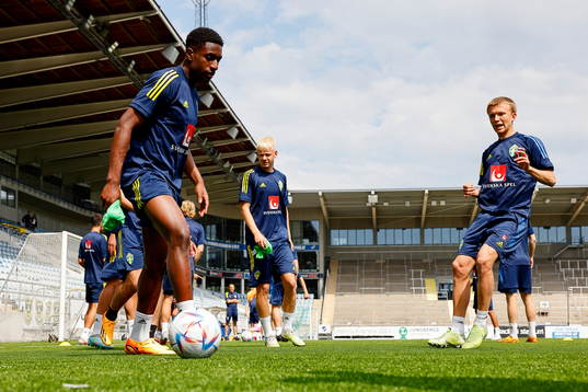 During training with the Swedish national U21 team