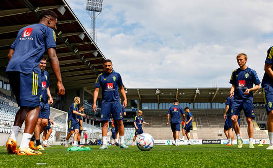 During training with the Swedish national U21 team
