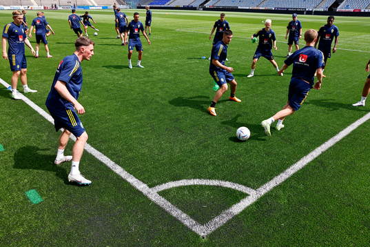 During training with the Swedish national U21 team