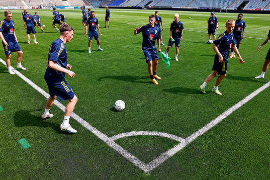 During training with the Swedish national U21 team