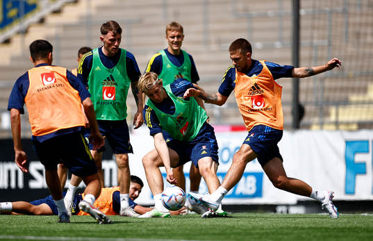 During training with the Swedish national U21 team