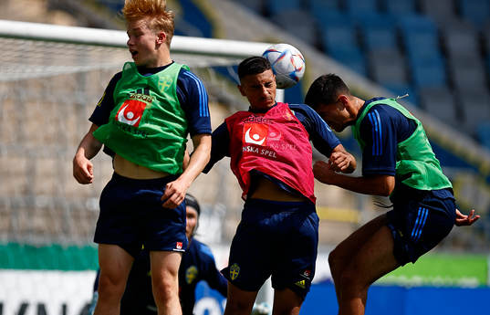 During training with the Swedish national U21 team