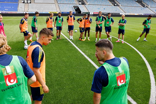 During training with the Swedish national U21 team