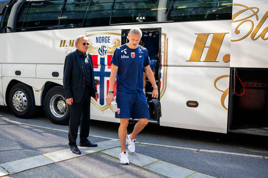 Geir Ellefsen, head of security, and Erling Braut Haaland