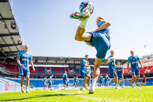 Erling Braut Haaland and Martin Ødegaard of the Norwegian
