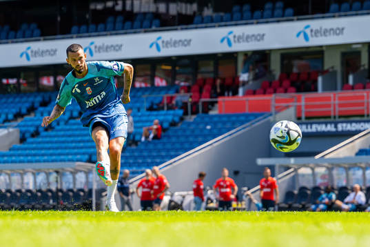 Kristoffer Velde of the Norwegian national football team