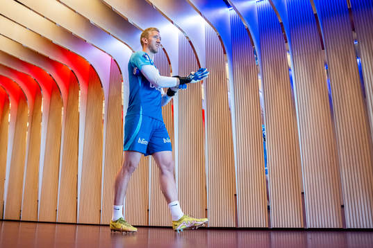 Goalkeeper Egil Selvik of the Norwegian national football