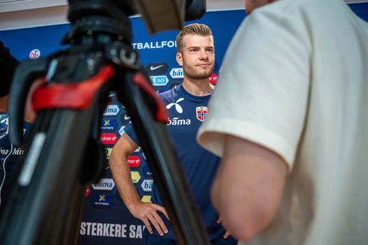 Alexander Sørloth of the Norwegian national football team