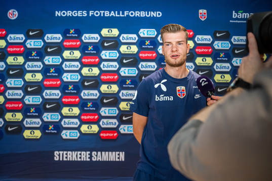 Alexander Sørloth of the Norwegian national football team