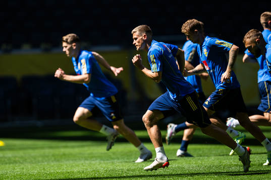 Carl Starfelt of the Swedish national football team