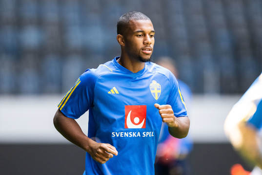 Isak Hien of the Swedish national football team
