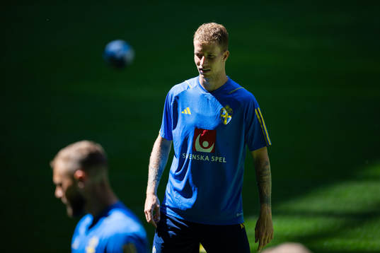 Samuel Gustafson of the Swedish national football team