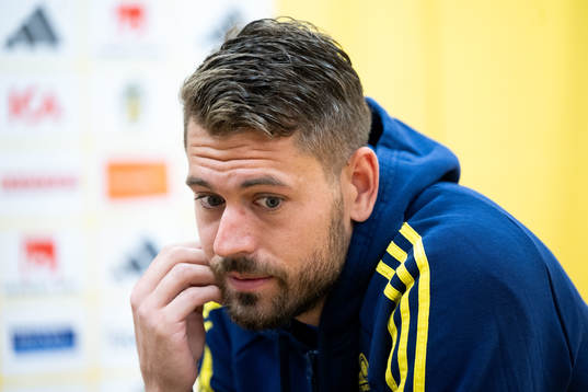 Goalkeeper Kristoffer Nordfeldt of the Swedish national