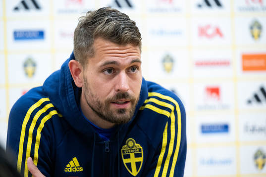 Goalkeeper Kristoffer Nordfeldt of the Swedish national