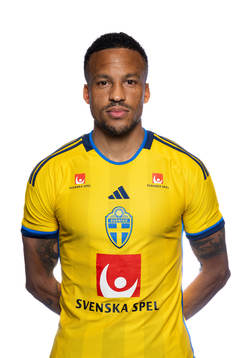 Martin Olsson of the Swedish national football team poses