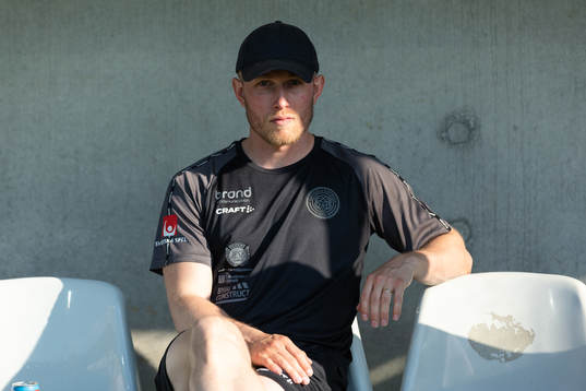 IK Uppsalas tränare Samuel Fagerholm innan fotbollsmatchen