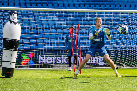 Goalkeeper Egil Selvik of the Norwegian national football