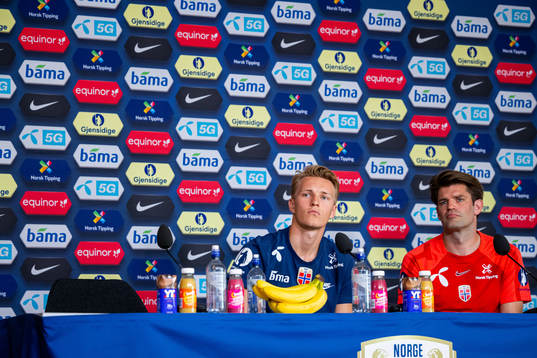 Martin Ødegaard and Morten Morisbak Skjønsberg, press