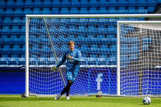 Goalkeeper Mathias Dyngeland of the Norwegian national