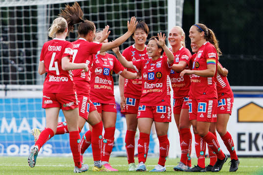 Linköpings Yuka Momiki jublar