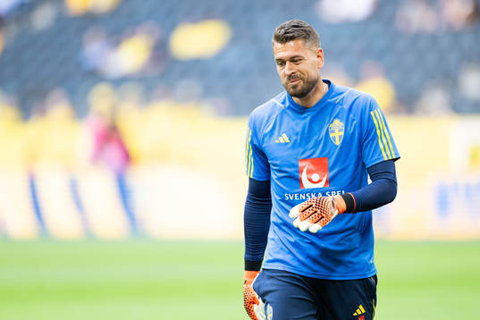 Goalkeeper Kristoffer Nordfeldt of Sweden