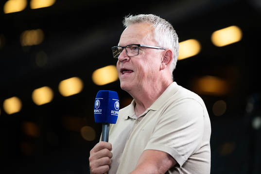 Head coach Janne Andersson of Sweden in the Viaplay studio