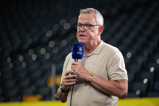 Head coach Janne Andersson of Sweden in the Viaplay studio
