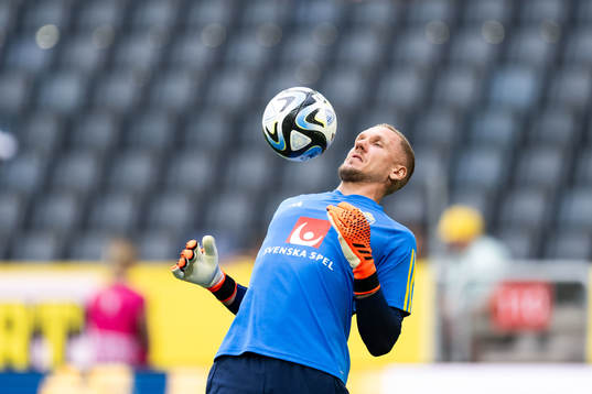 Goalkeeper Robin Olsen of Sweden