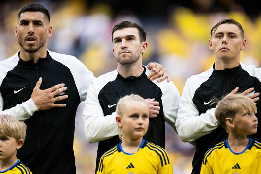 Michael Boxall, Tim Payne and Ben Waine of New Zealand