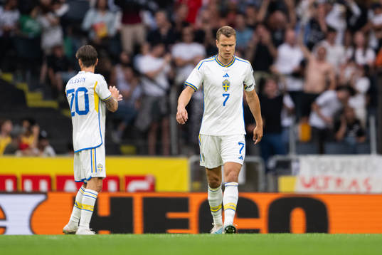 Viktor Claesson of Sweden looks dejected
