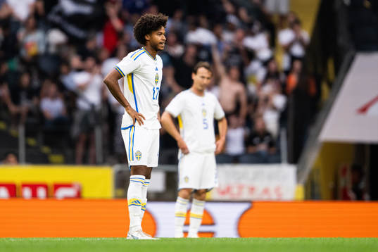 Jens Cajuste of Sweden looks dejected