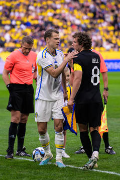 Viktor Claesson of Sweden and Joe Bell of New Zealand