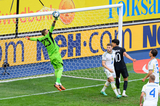 goalkeeper Kristoffer Nordfeldt of Sweden