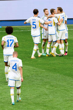 The players of Sweden celebrate