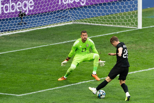goalkeeper Kristoffer Nordfeldt of Sweden and Callum