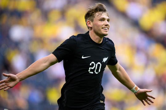 Callum Mccowatt of New Zealand celebrates