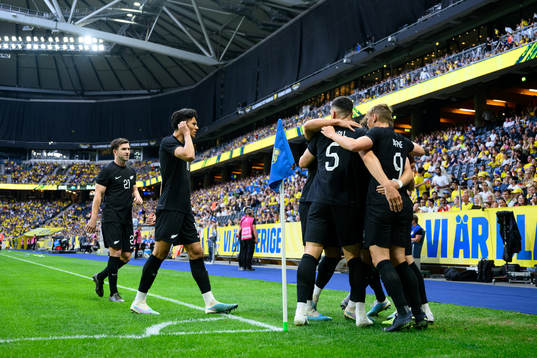 Players of of New Zealand celebrate