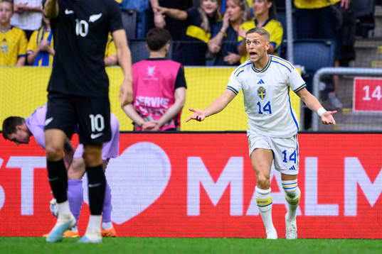 Jesper Karlsson of Sweden reacts