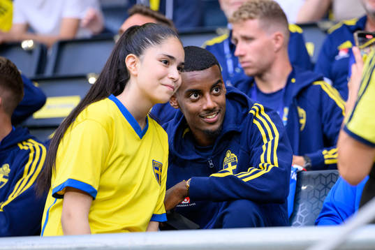 Alexander Isak of Sweden in the stands
