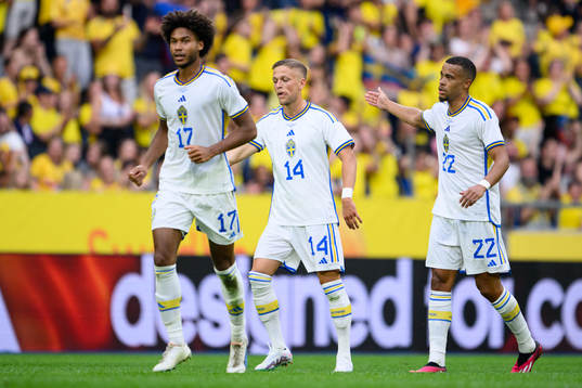 Jesper Karlsson of Sweden celebrates