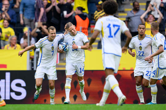 of Sweden Jesper Karlsson celebrates