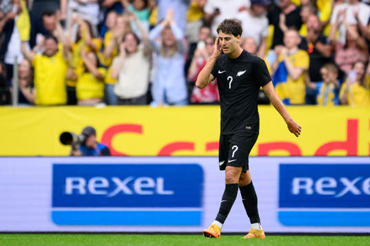 Matt Garbett of New Zealand looks dejected