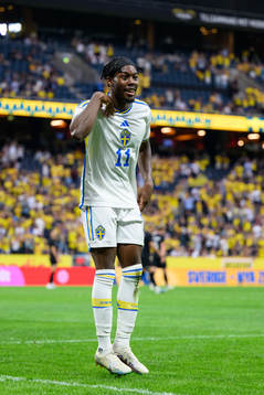 Anthony Elanga of Sweden celebrates