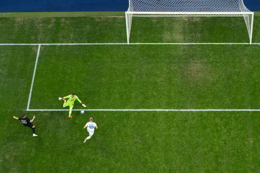 Callum Mccowatt of New Zealand scores 0-1