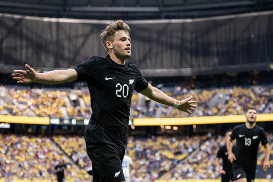 Callum Mccowatt of New Zealand celebrates