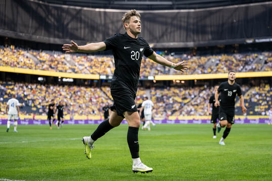 Callum Mccowatt of New Zealand celebrates