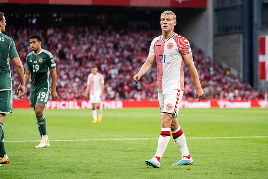 Rasmus Højlund of Denmark